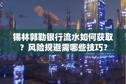 锡林郭勒银行流水如何获取?风险规避需哪些技巧?