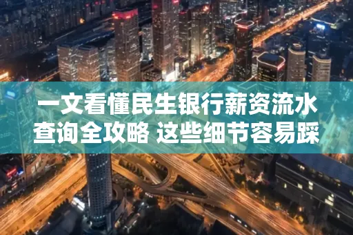 一文看懂民生银行薪资流水查询全攻略 这些细节容易踩雷