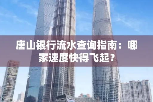 唐山银行流水查询指南:哪家速度快得飞起?