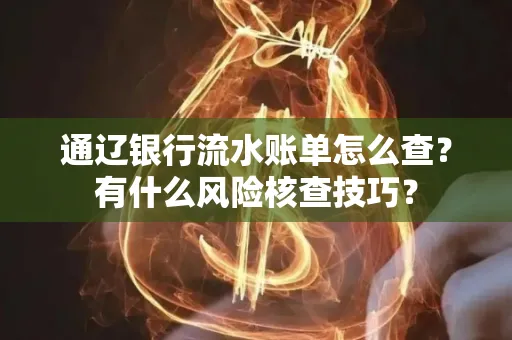 通辽银行流水账单怎么查?有什么风险核查技巧?