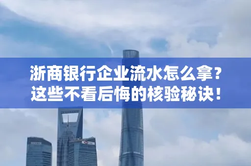 浙商银行企业流水怎么拿?这些不看后悔的核验秘诀!