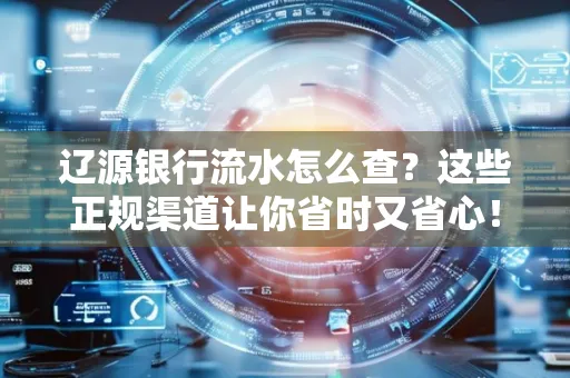 辽源银行流水怎么查?这些正规渠道让你省时又省心!