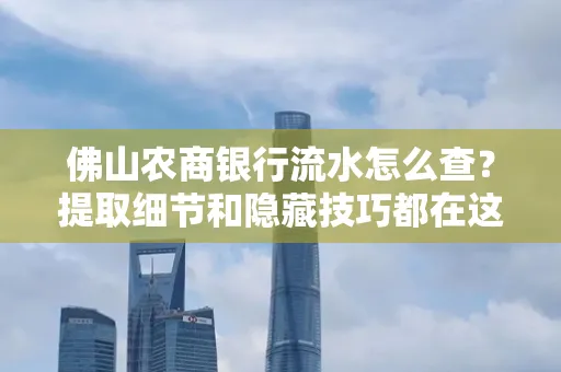 佛山农商银行流水怎么查?提取细节和隐藏技巧都在这了