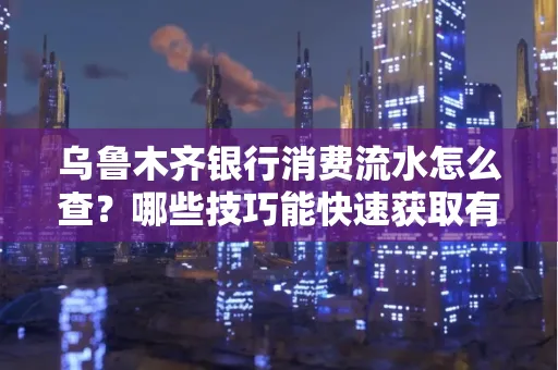 乌鲁木齐银行消费流水怎么查?哪些技巧能快速获取有效信息?