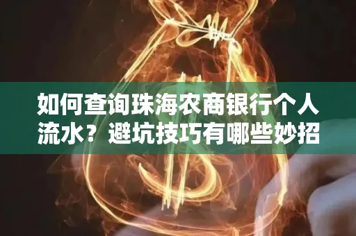 如何查询珠海农商银行个人流水?避坑技巧有哪些妙招?