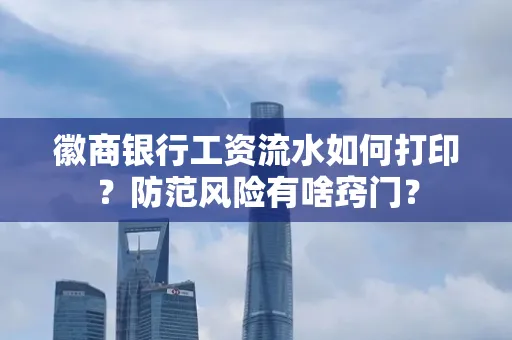 徽商银行工资流水如何打印?防范风险有啥窍门?