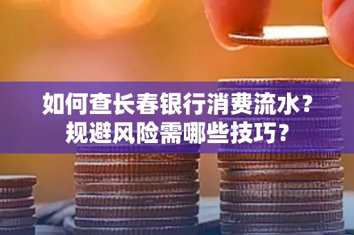 如何查长春银行消费流水?规避风险需哪些技巧?