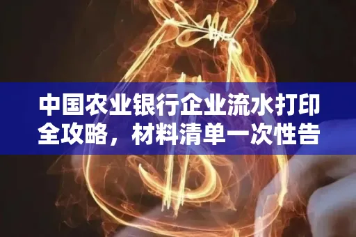 中国农业银行企业流水打印全攻略,材料清单一次性告诉你